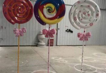 大型糖果雕塑 欧式步行街摆件 彩绘雕塑