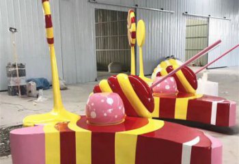 商业街糖果雕塑 烤漆摆件 彩绘雕塑
