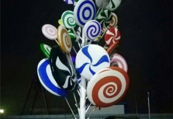 悬空棒棒糖雕塑 大型别墅区小品 农村雕塑