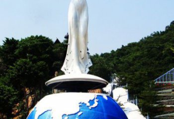 酒店地球雕塑 景观美陈小品 现代雕塑
