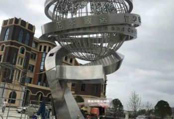 政府地球雕塑 仿真景观摆件 烤漆雕塑