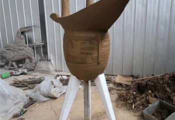 创意杯子雕塑 哑光景观小品 公园雕塑