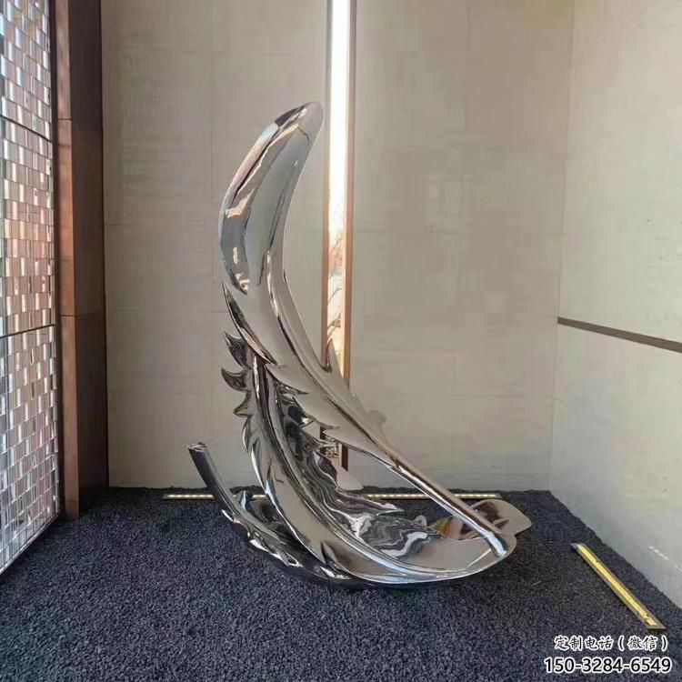 抽象羽毛雕塑 哑光景观小品 室内雕塑 抽象羽毛雕塑 哑光景观小品 室内雕塑