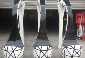 高跟鞋雕塑 拉丝景观小品 步行街雕塑