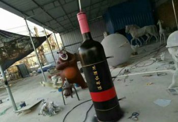 大型瓶子雕塑 欧式步行街摆件 彩绘雕塑