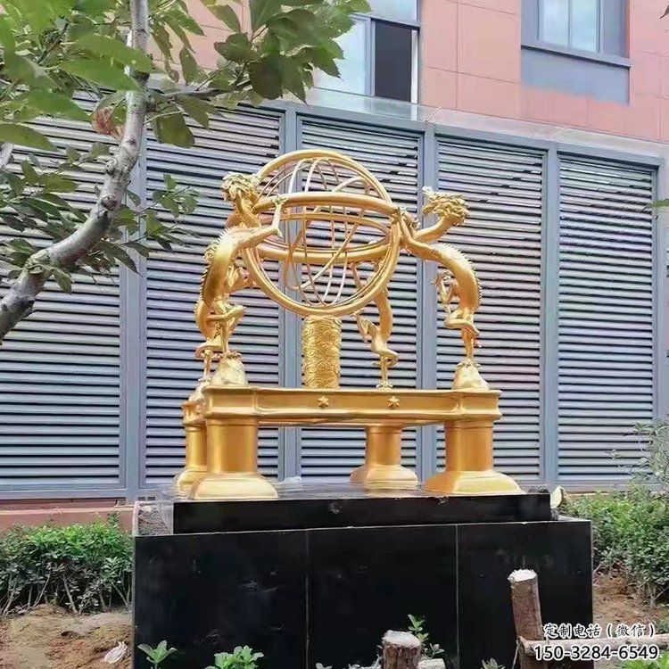 地动仪雕塑，仿古景观雕塑，仿古摆件