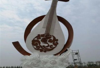 吉他雕塑 欧式步行街小品 大型商场雕塑