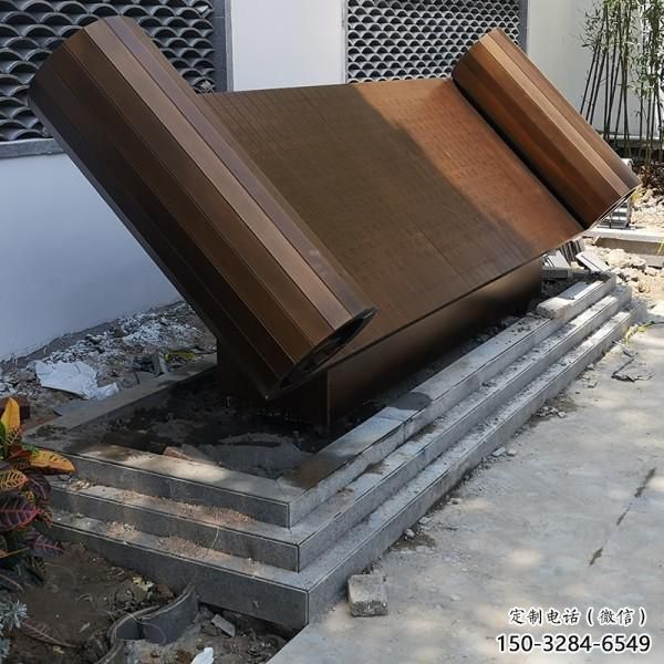 水景书形雕塑 彩绘剪纸小品 现代雕塑 水景书形雕塑 彩绘剪纸小品 现代雕塑