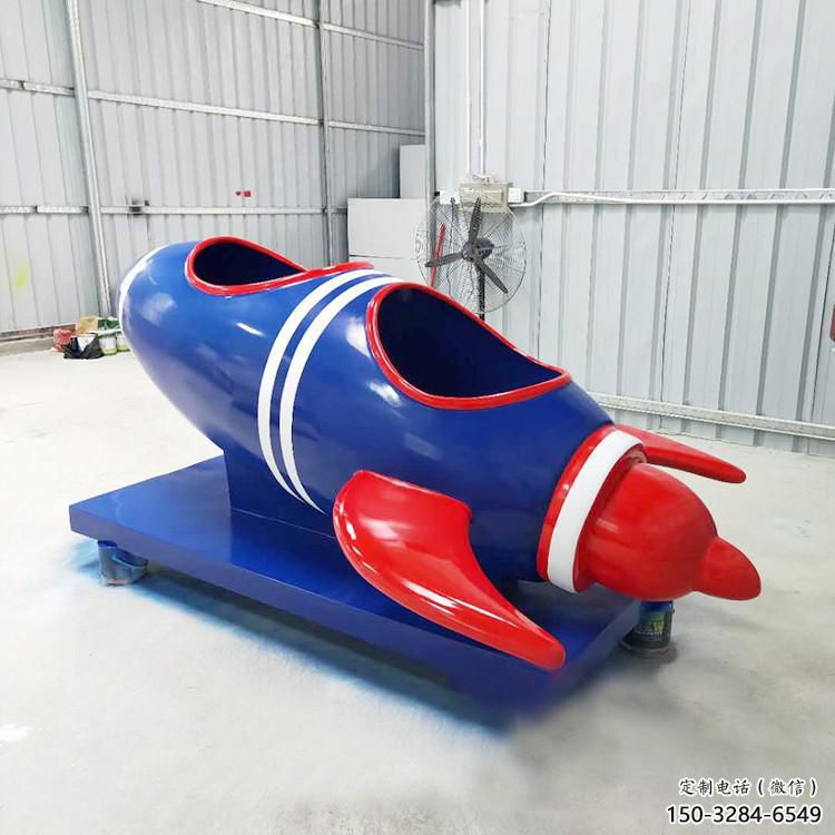 街头火箭雕塑 大型别墅区摆件 钢管雕塑