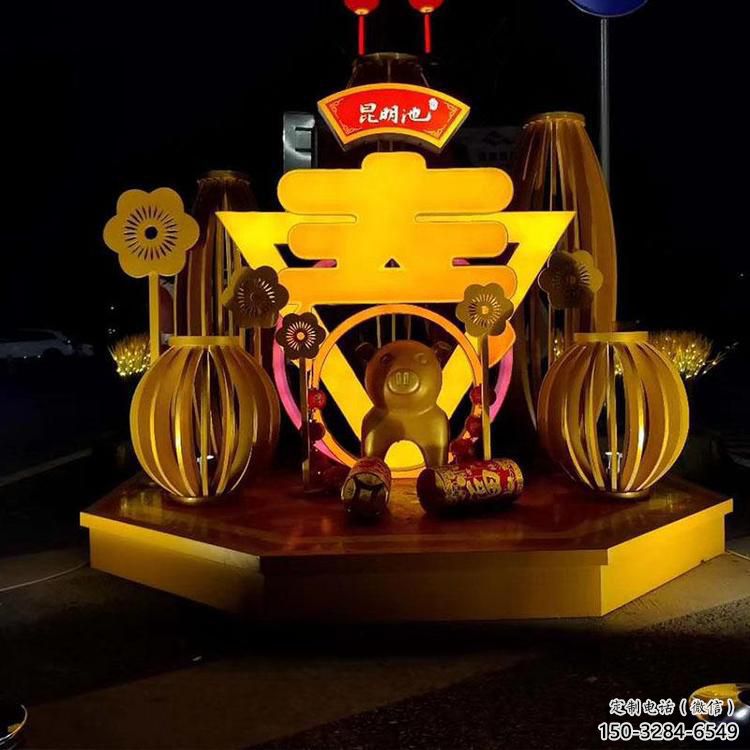 发光文字雕塑 欧式步行街小品 大型商场雕塑