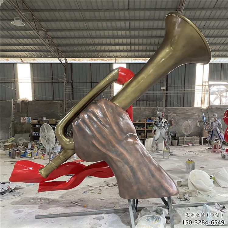 制作城市军号雕塑 风景区彩绘雕塑 抽象摆件 制作城市军号雕塑 风景区彩绘雕塑 抽象摆件