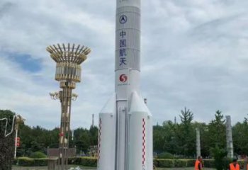 大型火箭雕塑 欧式步行街摆件 彩绘雕塑