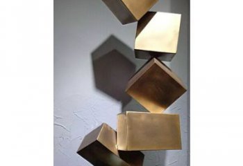 创意魔方雕塑 哑光景观小品 公园雕塑