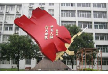 城市国旗雕塑，烤漆党建雕塑，古铜效果