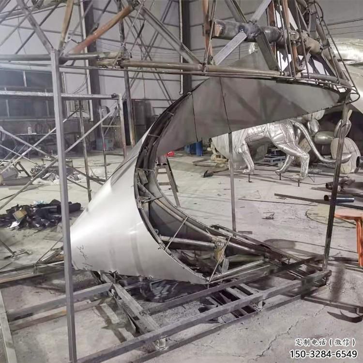 别墅区飘带雕塑 大型别墅区摆件 剪影雕塑