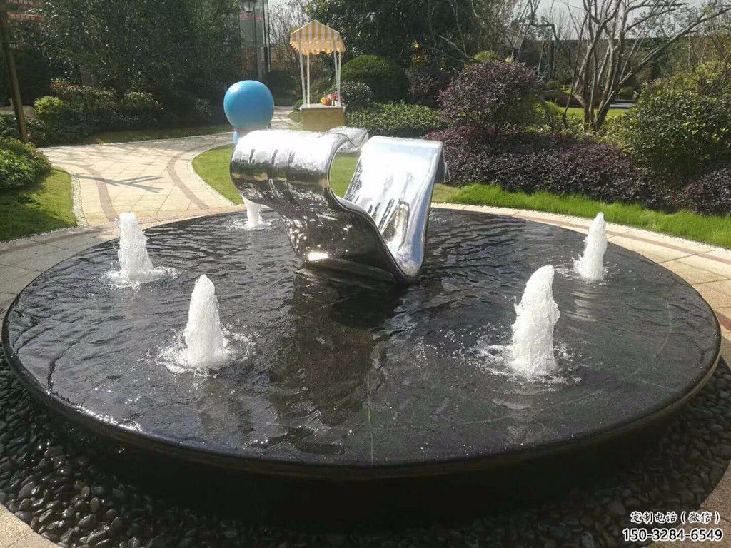 房地产飘带雕塑 现代景观摆件 几何雕塑
