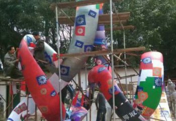 户外飘带雕塑 喷漆景观小品 灯光雕塑