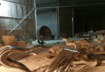 室内飘带雕塑 仿真景观摆件 大型雕塑