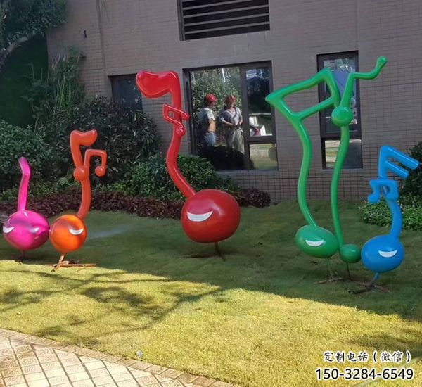 大型音符雕塑 欧式步行街摆件 彩绘雕塑