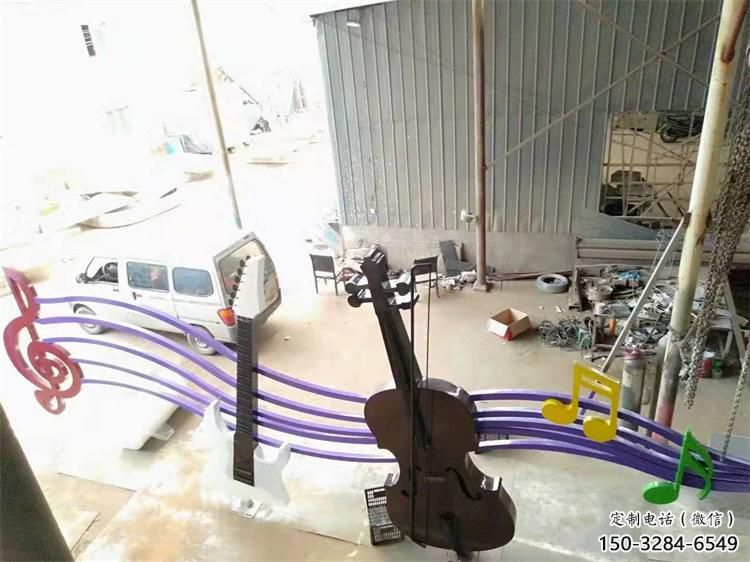 商业街音符雕塑 烤漆摆件 彩绘雕塑