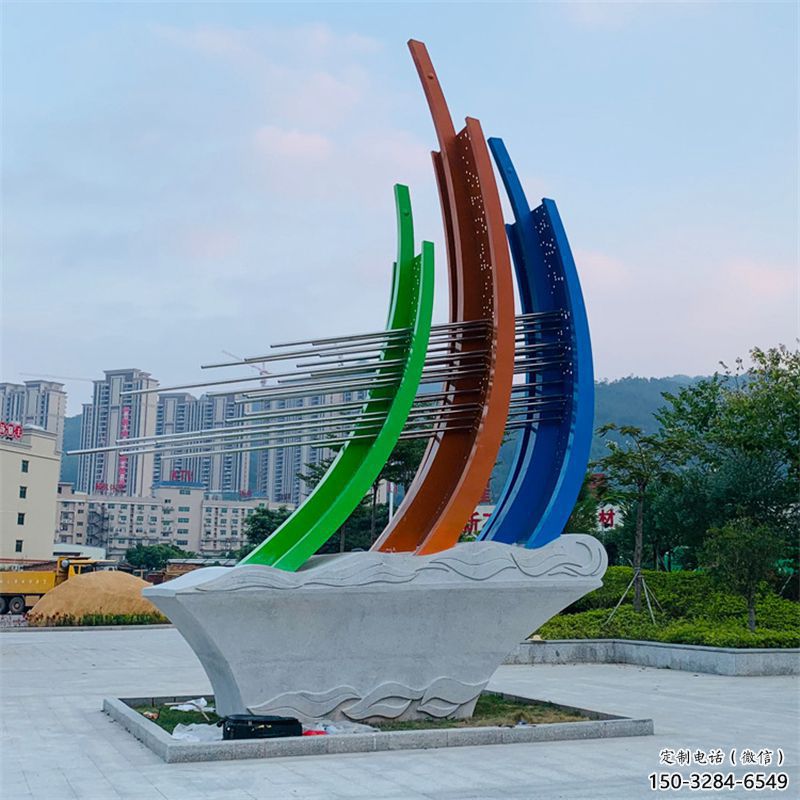 大型船艇雕塑 锻造发光小品 房地产雕塑 大型船艇雕塑 锻造发光小品 房地产雕塑