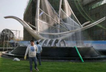 现代船艇雕塑 大型别墅区摆件 博物馆雕塑