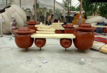 村口凳子雕塑 哑光景观摆件 公园雕塑