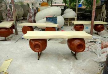 街头凳子雕塑 大型别墅区摆件 钢管雕塑