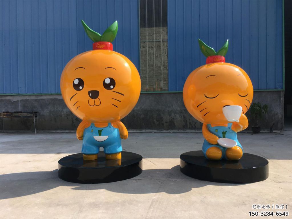 广场橙子雕塑 公园仿真雕塑 抽象摆件