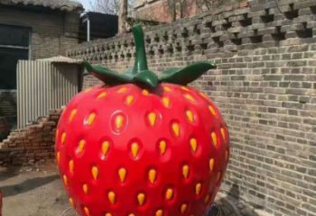 大型草莓雕塑 步行街水果雕塑 仿真摆件