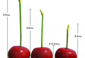 钢管樱桃雕塑 异形水果雕塑 农村雕塑