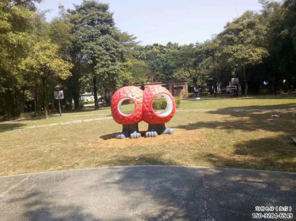 园林荔枝雕塑 田间彩绘雕塑 仿真摆件 园林荔枝雕塑 田间彩绘雕塑 仿真摆件