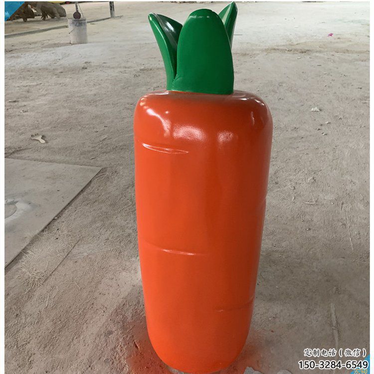 几何胡萝卜雕塑 庭院仿真雕塑 彩绘摆件