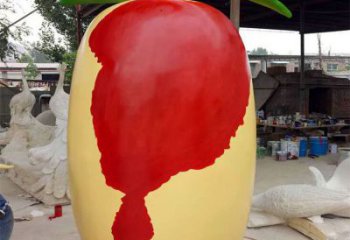 彩绘红枣雕塑 悬空餐饮店摆件 街头雕塑