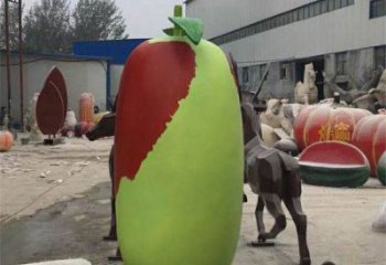 创意红枣雕塑 哑光景观水果雕塑 公园雕塑