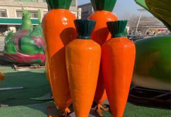 创意胡萝卜雕塑 哑光景观蔬菜雕塑 公园雕塑