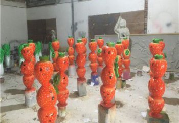 仿真胡萝卜雕塑 酒店公园雕塑 风景区摆件