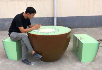 园林猕猴桃雕塑 大型景观水果雕塑 中式雕塑