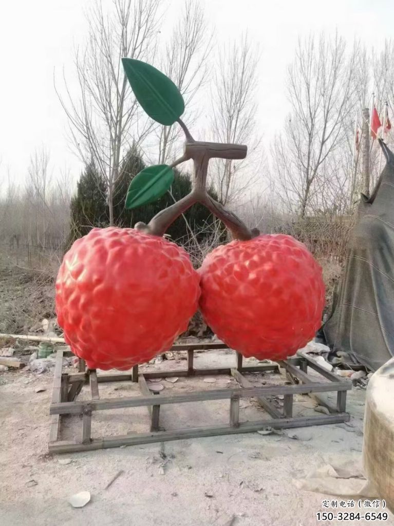 杨梅雕塑，水果仿真摆件，户外景观雕塑 (5)