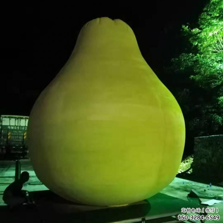 大型商场柚子雕塑 仿真水果雕塑 彩绘果蔬雕塑