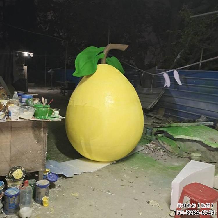 柚子雕塑 景观美陈果蔬雕塑 喷漆水果雕塑 柚子雕塑 景观美陈果蔬雕塑 喷漆水果雕塑