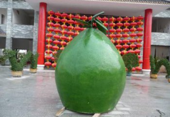 大门口柚子雕塑 发光公园果蔬雕塑 仿真水果雕塑