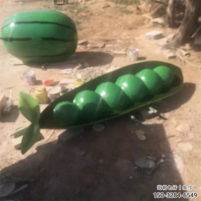 彩绘豆角雕塑 仿真雕塑 步行街摆件 彩绘豆角雕塑 仿真雕塑 步行街摆件