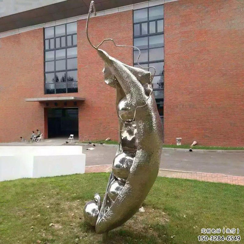 不锈钢豆角雕塑 商业街仿真雕塑 果蔬摆件 不锈钢豆角雕塑 商业街仿真雕塑 果蔬摆件