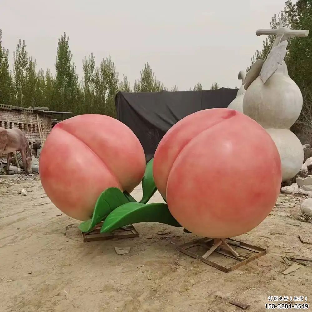 房地产水蜜桃雕塑 现代景观水果雕塑 几何果蔬雕塑 房地产水蜜桃雕塑 现代景观水果雕塑 几何果蔬雕塑