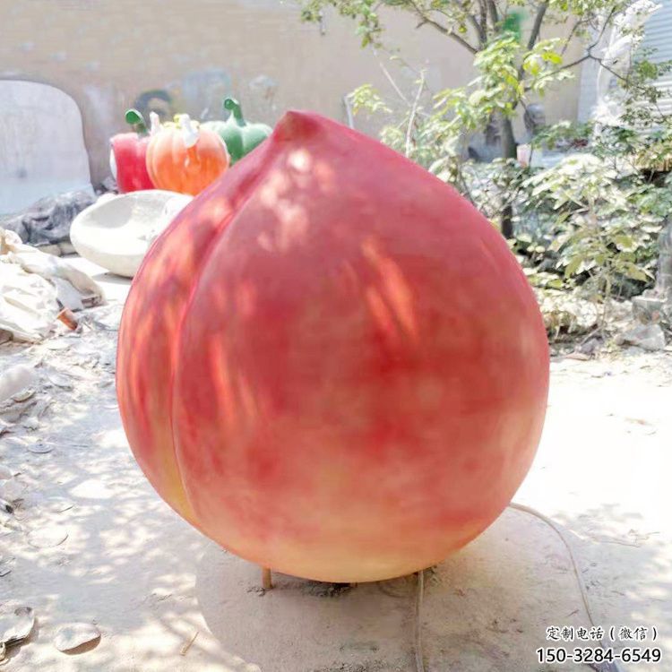 广场水蜜桃雕塑 抽象果蔬雕塑 烤漆水果雕塑 广场水蜜桃雕塑 抽象果蔬雕塑 烤漆水果雕塑