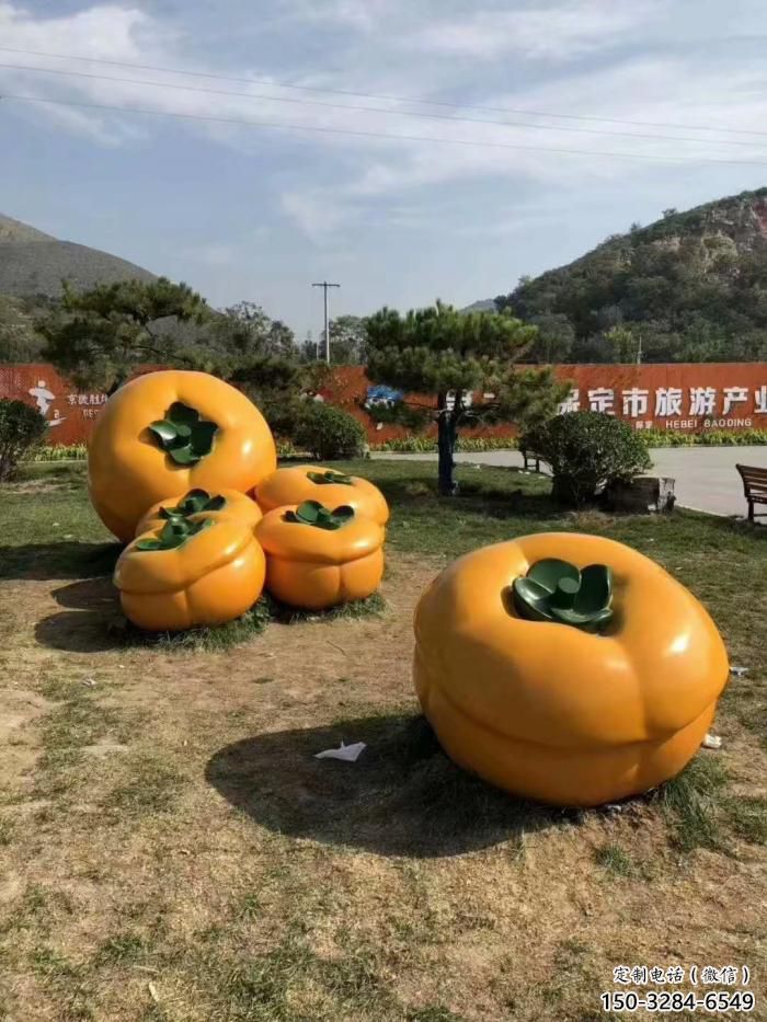 商业街柿子雕塑 售楼处雕塑 水果摆件 商业街柿子雕塑 售楼处雕塑 水果摆件
