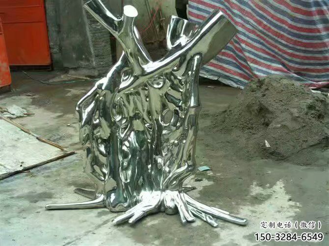 现代树桩雕塑 大型别墅区大树雕塑镜面馆植物雕塑 现代树桩雕塑 大型别墅区大树雕塑镜面馆植物雕塑