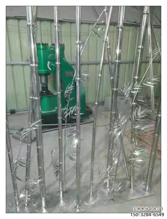 竹子雕塑 欧式步行街竹类雕塑 大型商场植物雕塑