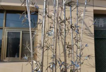灯光竹子雕塑 悬空餐饮店竹类雕塑 商业街植物雕塑